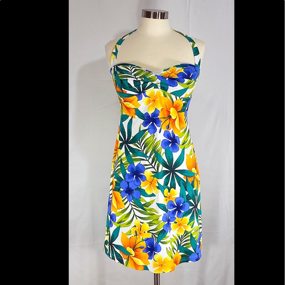 Tommy Bahama Tropical Print Halter Dress!